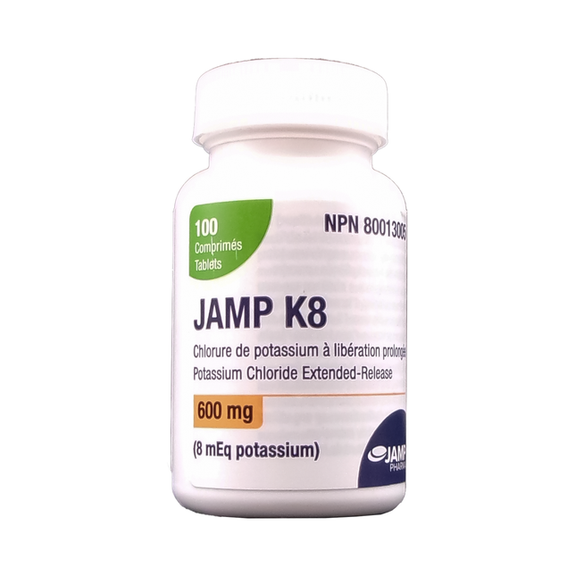 Jamp - K8 Potassium Chloride 600 mg Extended-Release | 100 Tablets