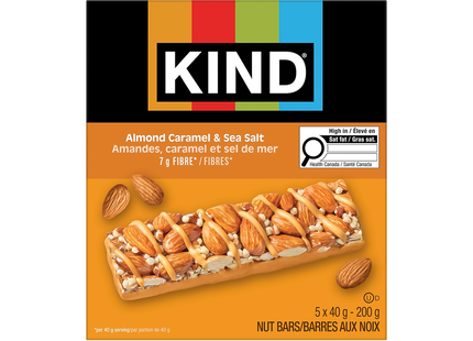 KIND - Nut Bars - Almond Caramel & Sea Salt | 5 x 40 g