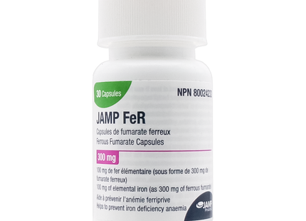 Jamp - Ferrous Fumarate Iron 300 mg | 30 Capsules
