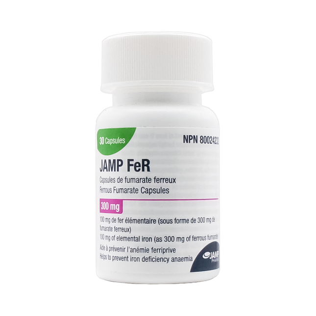 Jamp - Ferrous Fumarate Iron 300 mg | 30 Capsules