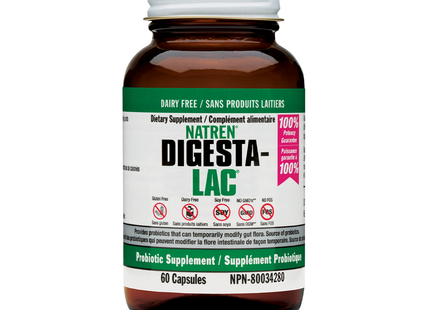 Natren - Digesta-Lac Dairy Free | 60 Capsules