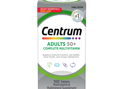Centrum - Supplément complet multivitamines et minéraux Select Essentials 50+ | 100 comprimés