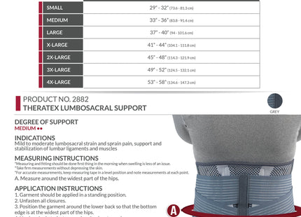OTC - Support lombo-sacré de 10 po, motif gris
