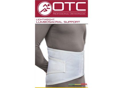 OTC - Support lombaire en maille élastique pour homme, 11 po, blanc