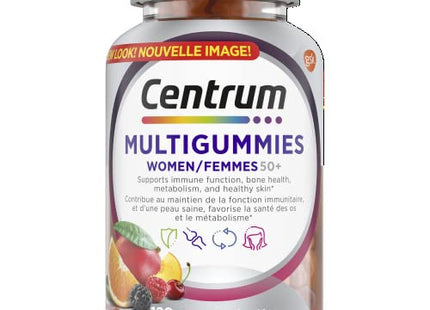 Centrum - Women's 50 + MultiGummies - Multivitamin/Multimineral Supplement - Tropical Mixed Berry & Orange Flavour | 120 Gummies