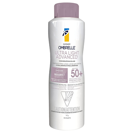 Ombrelle - Spray écran solaire avancé ultra léger SPF50+ | 142g