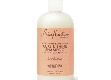 Shea Moisture Shampooing boucles et brillance à la noix de coco et à l'hibiscus | 384 ml