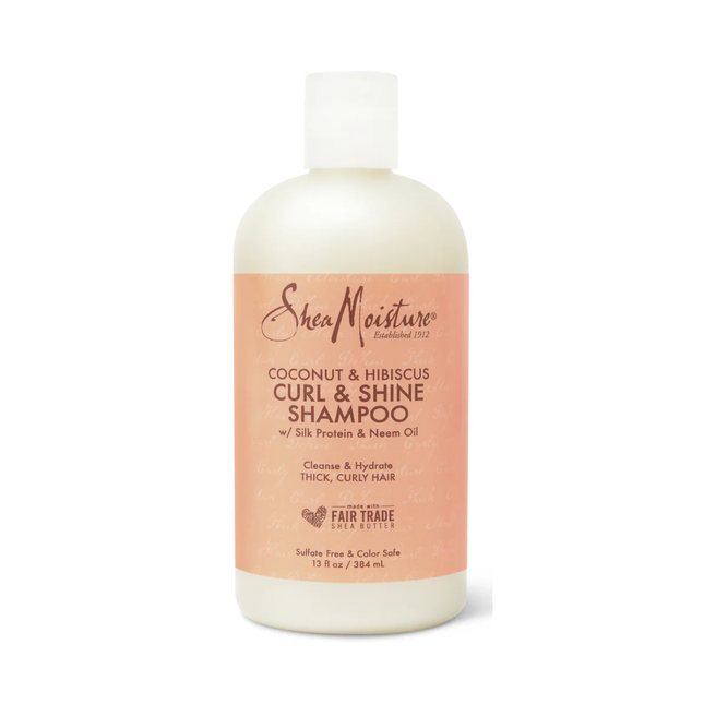 Shea Moisture - Shampoing boucles et brillance à la noix de coco et à l'hibiscus | 384 ml