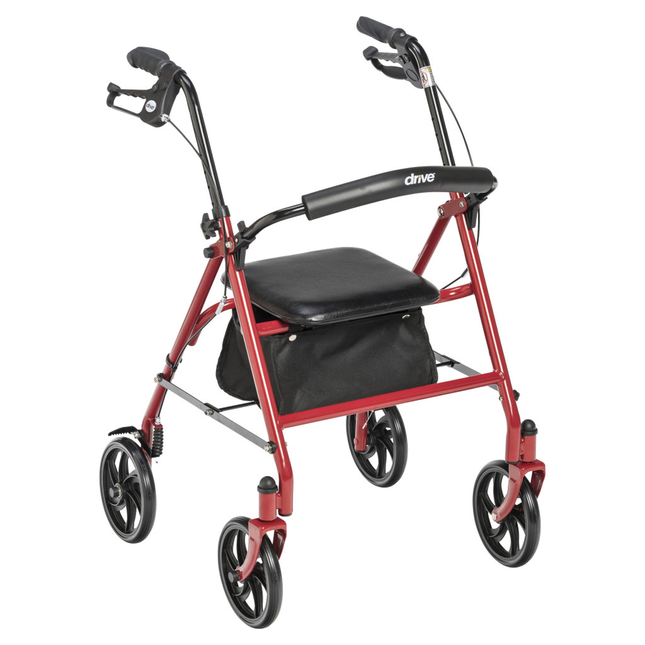 Drive - Déambulateur 4 roues durable avec roulettes de 7,5 po