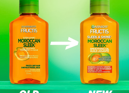 Garnier Fructis - Sleek &amp; Shine - Traitement à l'huile marocaine élégante à l'huile d'argan du Maroc | 111 ml