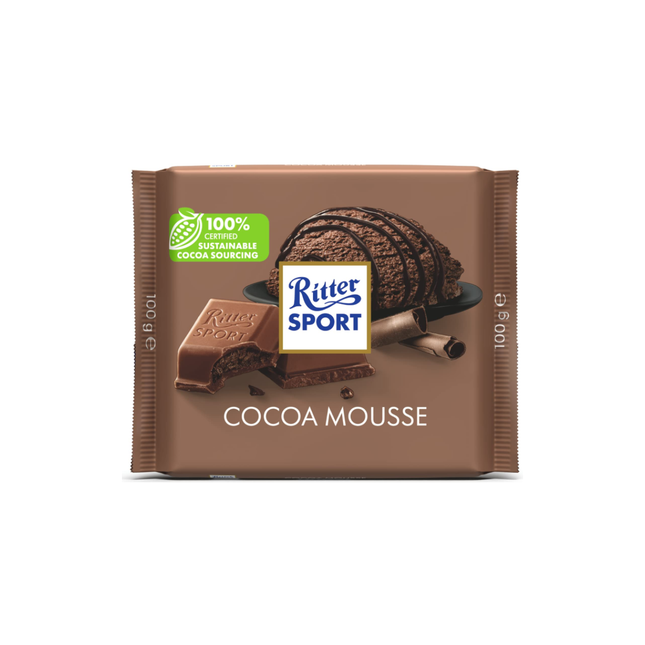 Ritter Sport - Barre de chocolat au lait fourrée à la mousse de cacao | 100g