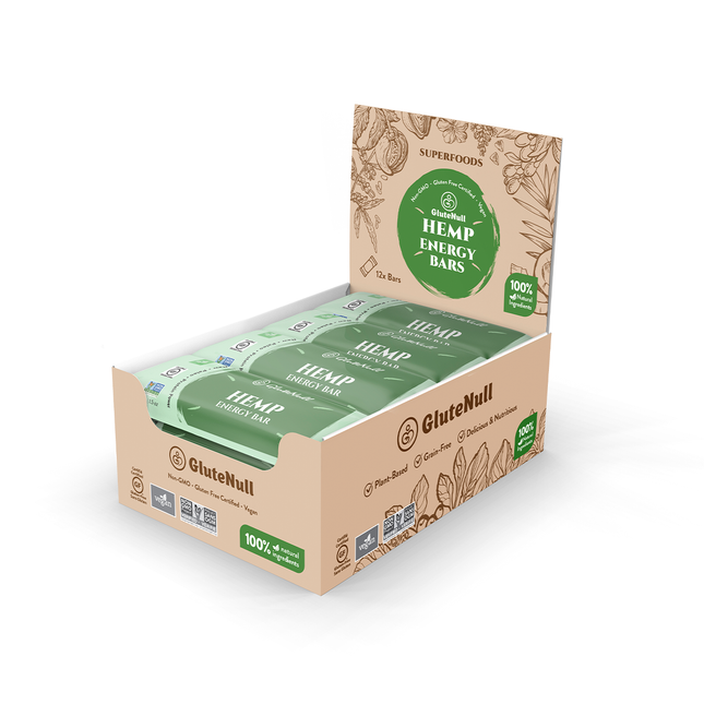 Barre énergétique au chanvre Glutenull | Lot de 12
