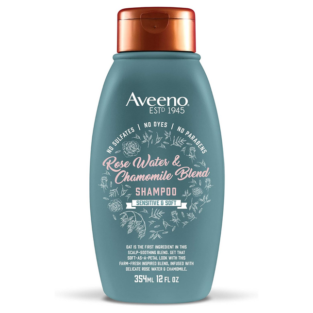 Aveeno - Shampooing mélangé à l'eau de rose et à la camomille | 354 ml