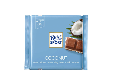 Ritter Sport - Milk Chocolate Bar with Coconut Filling | 100 g