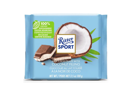 Ritter Sport - Milk Chocolate Bar with Coconut Filling | 100 g