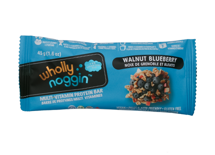 Wholly Noggin - Multi-Vitamin Protein Bar, Walnut Blueberry | 45 g