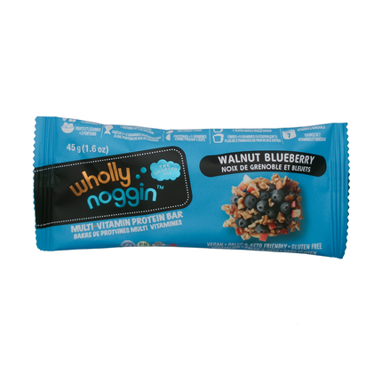 Wholly Noggin - Multi-Vitamin Protein Bar, Walnut Blueberry | 45 g