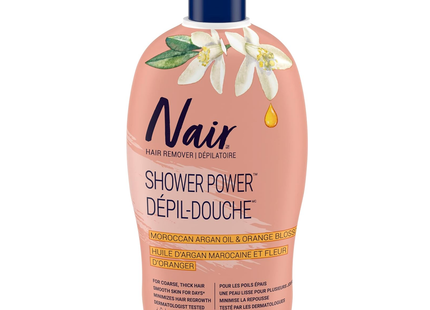 Nair Hair Remover Shower Power Cream à l'huile d'argan marocaine et à la fleur d'oranger - Jambes et corps | 312g