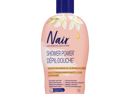 Nair - Shower Power Hair Remover, huile d'argan marocaine et fleur d'oranger | 312g