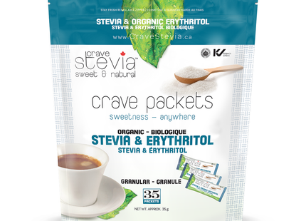 Crave Stevia - Stevia & Erythritol | 30 Packets