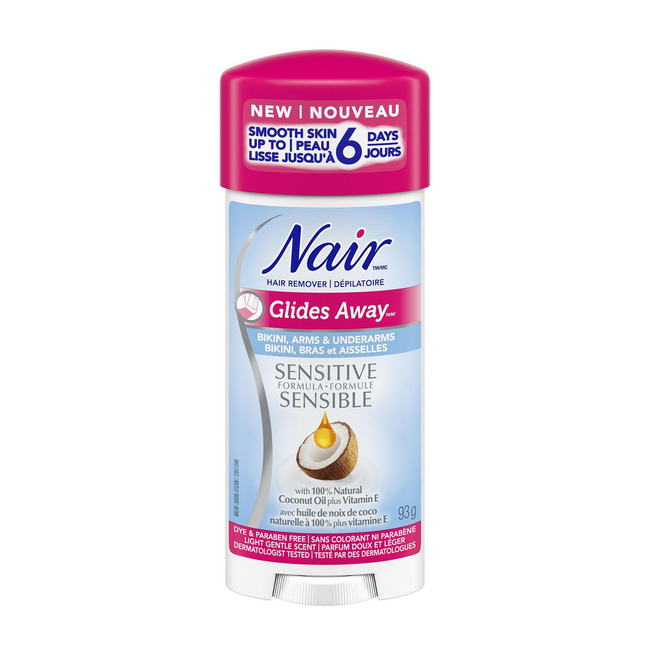 Nair - Glides Away Sensitive Formula Hair Remover - Coconut Oil + Vitamin E | 93 g