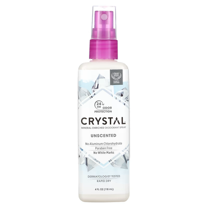 Crystal - Déodorant en spray enrichi en minéraux, non parfumé | 118 ml