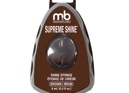 M&B - Supreme Shoe Shine Sponge - Brown | 6 mL