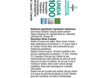 UNDA - Préparation homéopathique n° 1000 | 20 ml