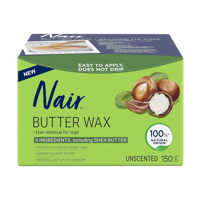 Nair - Cire au beurre - Épilation pour les jambes - Non parfumée | 150g
