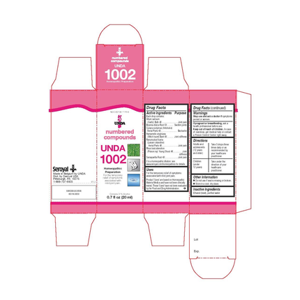 UNDA - Homeopathic Preparation #1002 | 20 mL
