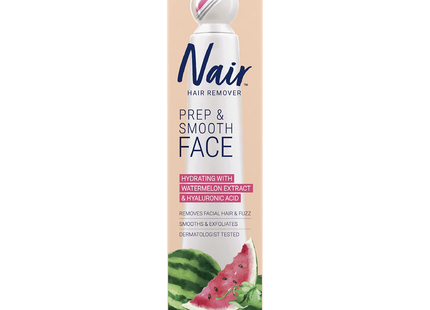 Nair - Épilateur Prep &amp; Smooth Face - Extrait de pastèque et acide hyaluronique | 50 grammes