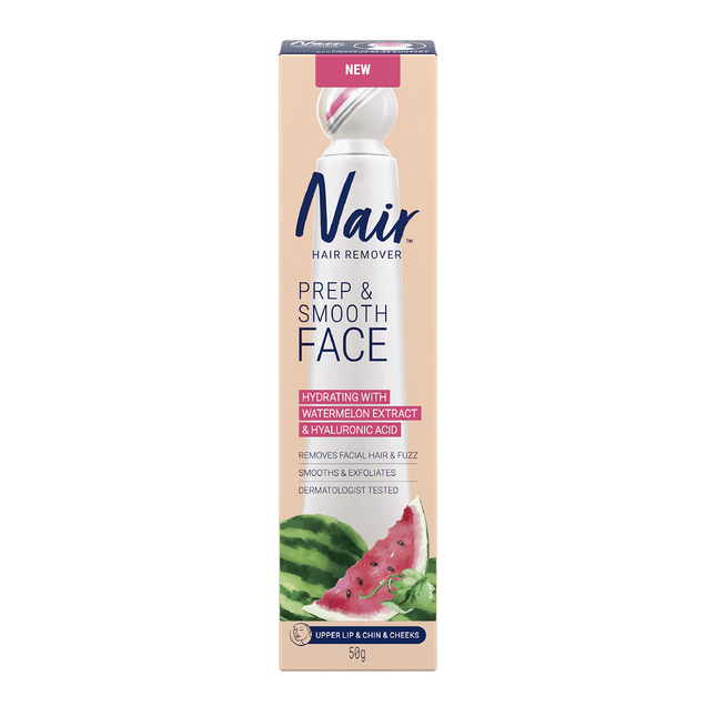 Nair - Épilateur Prep &amp; Smooth Face - Extrait de pastèque et acide hyaluronique | 50 grammes