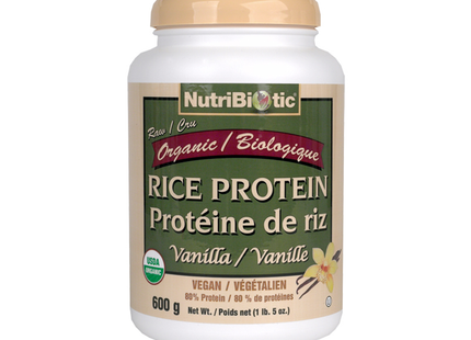 Nutribiotic - Rice Protein Organic, Vanilla | 600 g