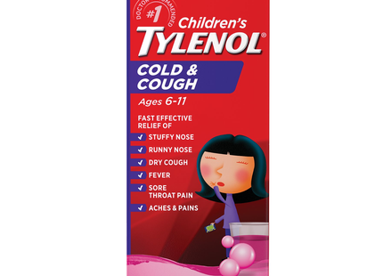 Children's Tylenol - Cold & Cough Liquid - Bubble Gum | 100 mL