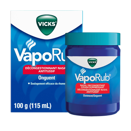 Vicks - VapoRub Pommade nasale décongestionnante et antitussive | 100 g