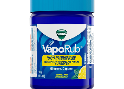 Vicks - VapoRub Nasal Decongestant / Cough Suppressant Ointment, Lemon Scent | 100 g