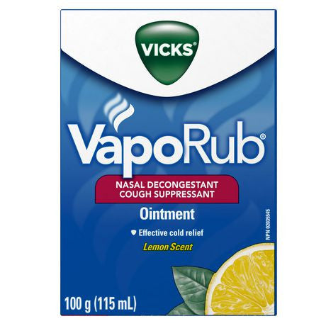 Vicks VapoRub Nasal Decongestant / Cough Suppressant Ointment - Lemon Scent | 100 g