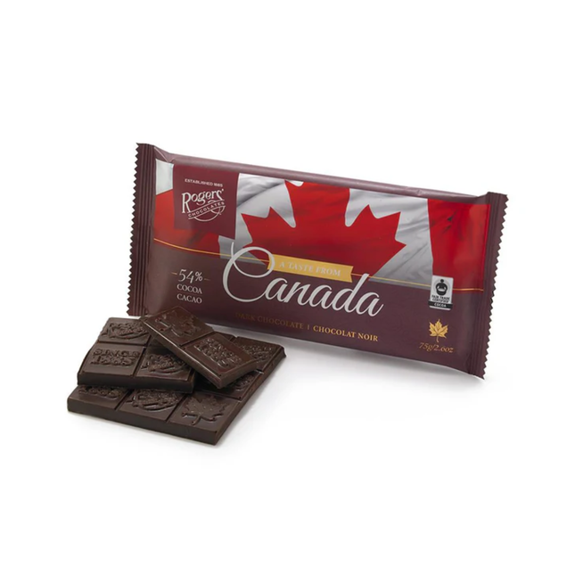 Chocolats Rogers - Un goût du Canada, chocolat noir 54 % | 75 g