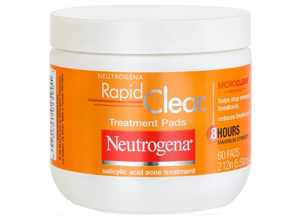 Neutrogena Rapid Clear Daily Cleanser Pads | 60 Pads