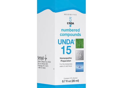 UNDA - Homeopathic Preparation #15 | 20 mL