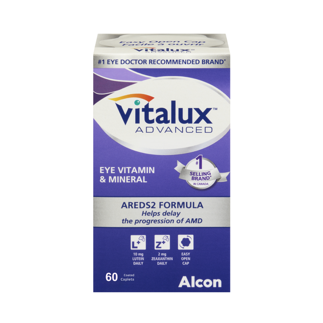 Vitalux Advanced - Eye Vitamin & Mineral - AREDS2 Formula | 60 Coated Caplets