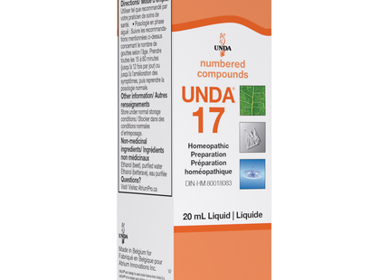UNDA - Homeopathic Preparation #17 | 20 mL