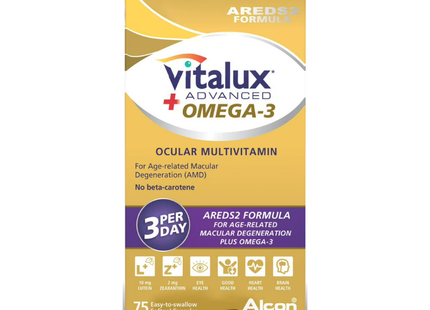 Vitalux Advanced+ Omega-3 Ocular Multivitamin | 75 Softgels