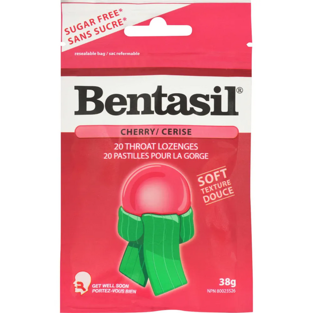 Bentasil - Cherry Throat Lozenges | 20 Count