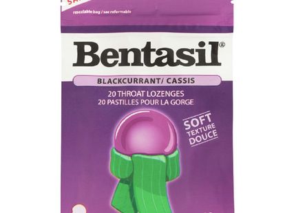 Bentasil - Blackcurrant Throat Lozenges | 20 Count