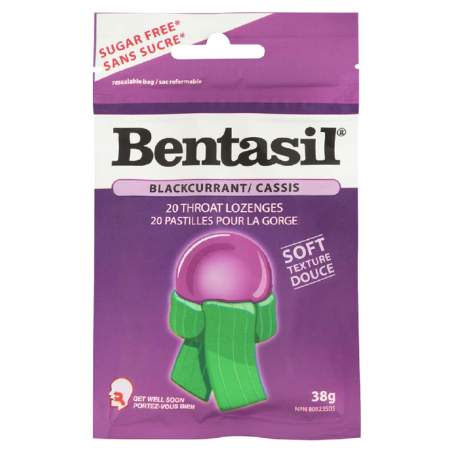 Bentasil - Blackcurrant Throat Lozenges | 20 Count