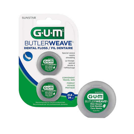 GUM - Butlerweave Dental Floss | 2 Floss Containers