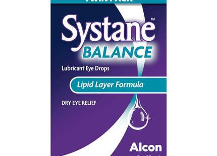 Systane - Balance Lubricant Eye Drops, Lipid Layer Formula Dry Eye Relief | 2 x 10 mL