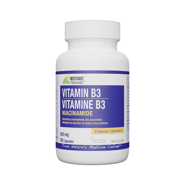 Westcoast Naturals - Niacinamide 500 mg | 90 gélules