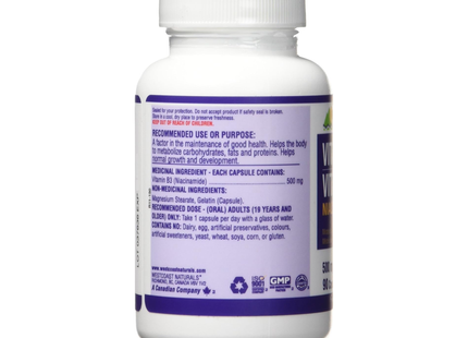 Westcoast Naturals - Niacinamide 500 mg | 90 gélules